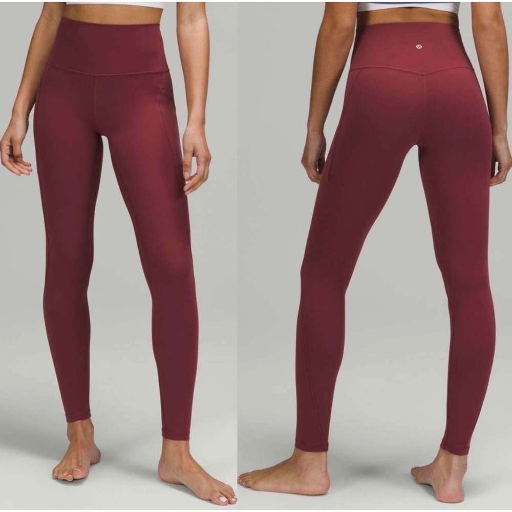 Lululemon Align High-Rise Pant‎ with Pockets 28" Mulled Wine Size 4
